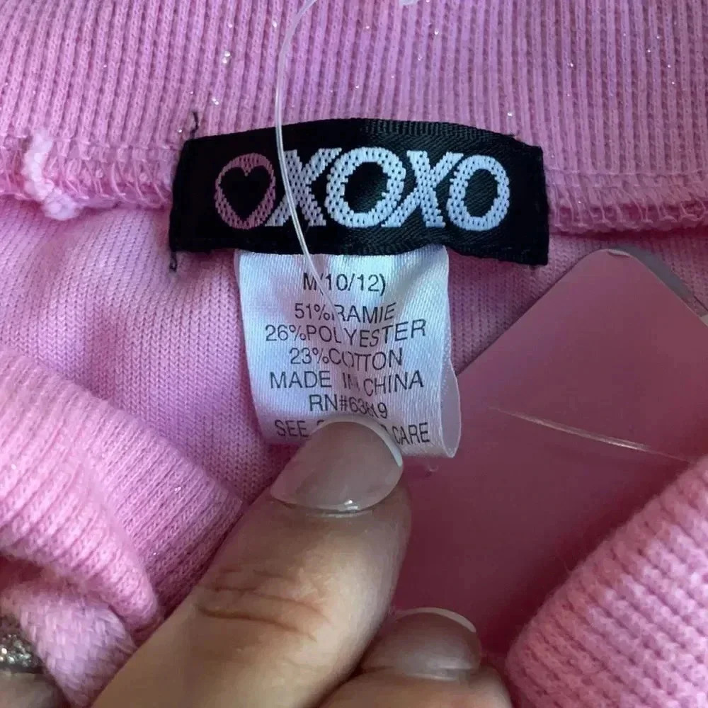 XOXO girl’s velour pullover NWT light pink, size 10/12 - Picture 5 of 8
